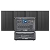 BLUETTI Solar Generator AC300 & B300K Modular Power System with 350W Solar Panel Included, UPS Battery Backup for Home Emergency Power Outage Off Grid