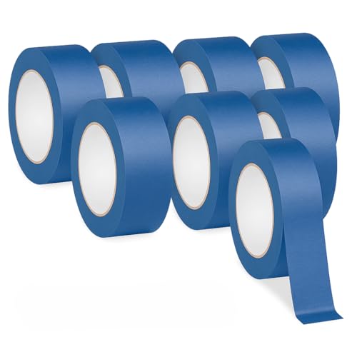 Image of Blue Painter's Tape 1.5 inch x 60 Yards - Easy-Release Masking Tape for Painting, Clean Removal, No Residue - Multi-Surface Use on Walls, Trim, Glass & Wood - Professional-Grade Adhesive (8 Rolls)