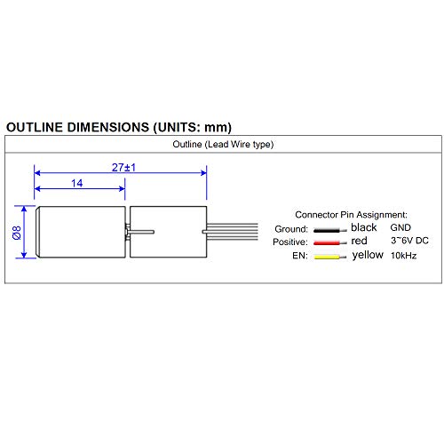 Quarton Laser Module VLM-635-31 LPT (TTL Modulation Red Dot Laser Module, Analog Laser Module)