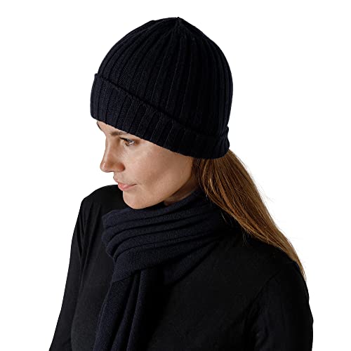 Bonnet fil 100 % pur cachemire de qualité GC cashmere galvan doux et chaud d'Italie