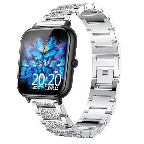 Bracelet R30 Pro en métal réglable avec strass élégants