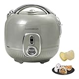 Durable Cuiseur de Riz, 0.8L Petit Cuiseur à riz Convient Pour 1 à 3 Personnes,Automatique, Maintien au chaud, Sans surveillance, Cuve antiadhésive, Nettoyage facile, Panier vapeur