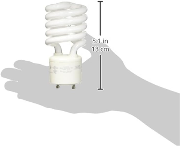 TCP 33127SP41K CFL Spring Lamp - 100 Watt Equivalent (Only 27w used!) Cool White (4100K) General Purpose Spiral Light Bulb - GU24 Base