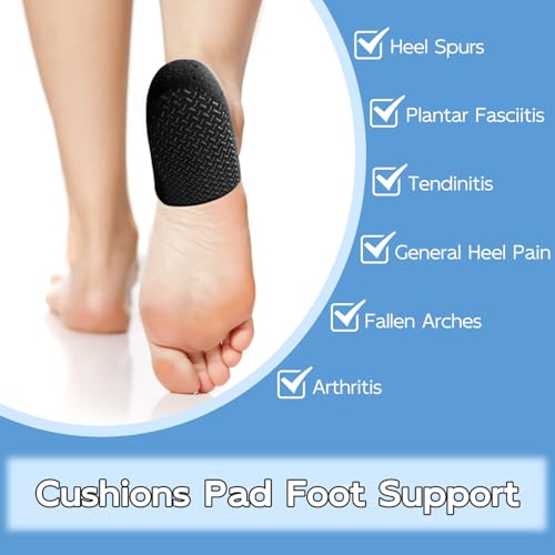 Image of Plantar Fasciitis Heel Cup Protectors, Heel Cups Gel Heel Cushion Support for Heel Spur, Heel Pain, Achilles Tendinitis, Cracked Heels - Heel Inserts Pads for Women Men, S (W 4.5-9 / M 5-8)