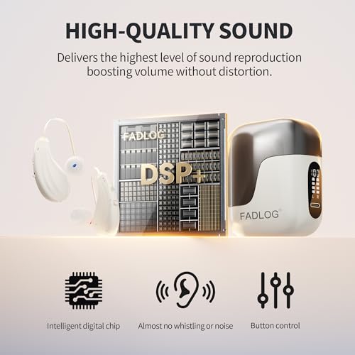 Image of Hearing Aids for Seniors with Noise Cancelling - FDA Registered Invisible Hearing amplifiers,3 Modes,60hrs Chargingcase,Lightweight Amplifier for Elderly Men and Women