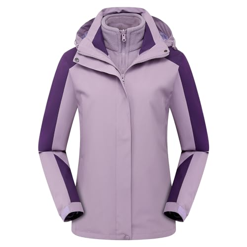 Veste de ski imperméable femme coupe-vent et chaude pour l'hiver