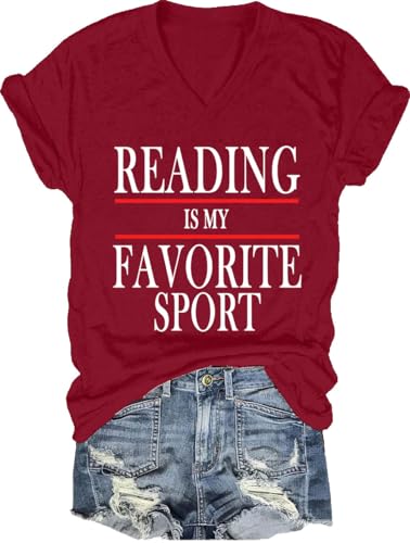 Reading is My Favorite Sport Shirt Book Shirts for Women