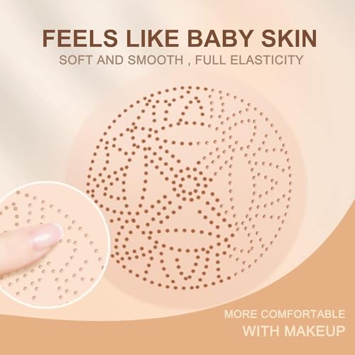 Air Cushion Foundation HOUSN CC Creme Flüssige Foundation Make Up Pilzkopfschwamm Concealer Pilzkopf Luftkissen BB Cream, Gleichmäßiger Hautton für Alle Hauttypen (Natürlich)