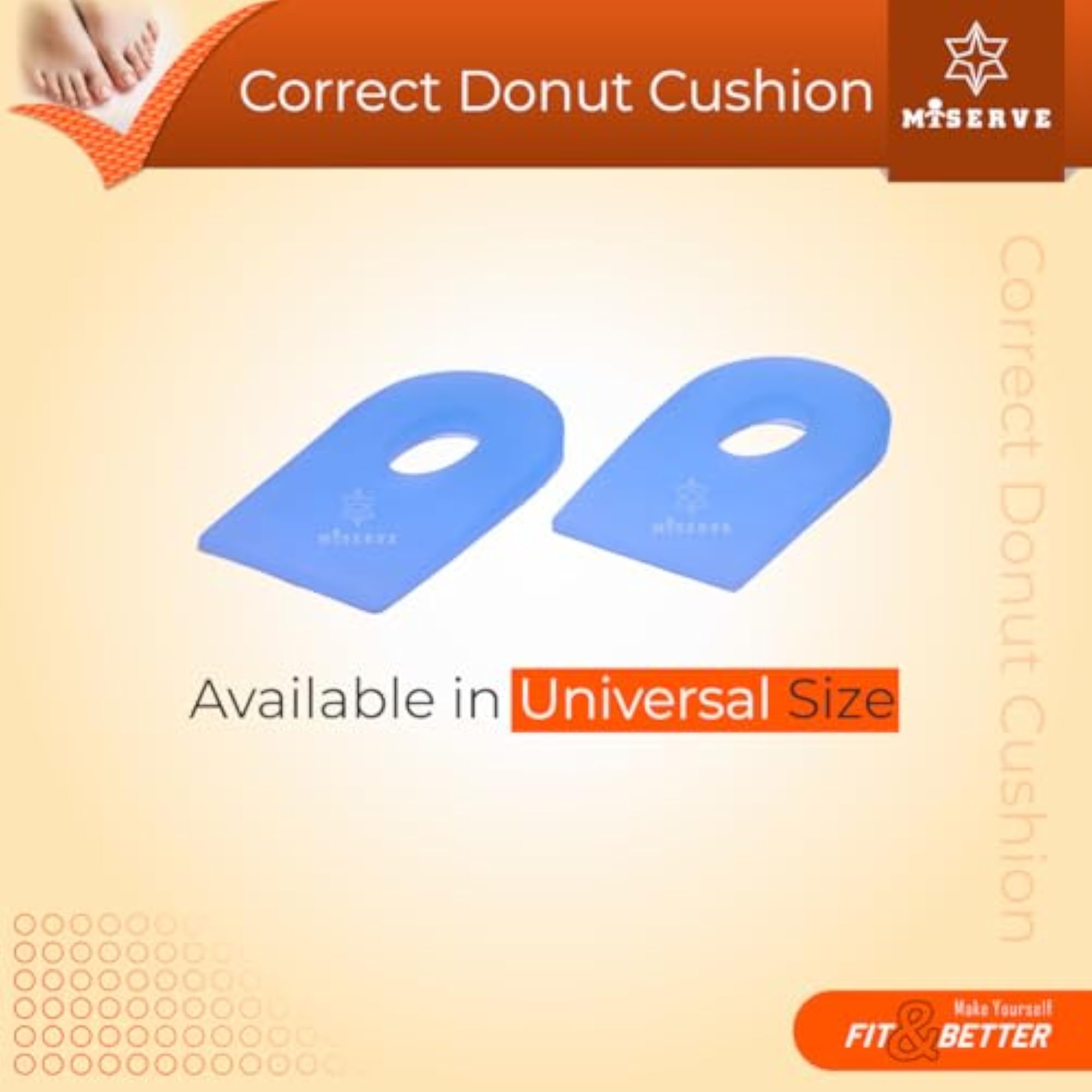 Correct Donut Heel Cushion, Silicone Gel Heel Cups
