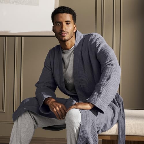 Image of BOLL & BRANCH Dream Robe - 100% Organic Cotton - Ultra Soft, Lightweight, Breathable, and Pre Shrunk - Unisex