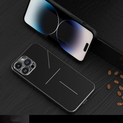 Étuis de téléphone en silicone et aluminium pour iPhone 12 Pro Max noir