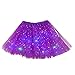 Produktbild Cuteelf Mädchen Tüll mit LED Licht Ballet Kurz Rock Elastic Bund Tutu Tanz Rock,Tüllrock Petticoat Unterrock Kurz Ballkleid Abendkleid Gelegenheit Zubehör für Frauen Mädchen