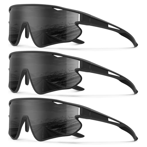 KALIYADI Mens-Sunglasses Polarized Sports Sunglasses: Cycling Sun Glasses Women UV400 Protection for Running