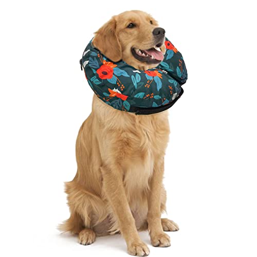 Protective Inflatable Collar for Dogs and Cats – Soft Pet Recovery Collar Does Not Block Vision, Prevents Pets from Touching Stitches, Wounds and Rashes (Floral, L) Protective Inflatable Collar for Dogs and Cats – Soft Pet Recovery Collar Does Not Block Vision, Prevents Pets from Touching Stitches, Wounds and Rashes (Floral, L)