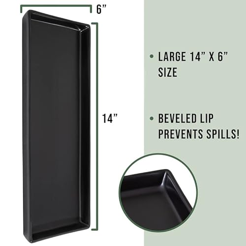 Home Beets Matte Black Ceramic Serving Platters (14 X 6 Inch Rectangle Plates) Serving Dishes For Entertaining, Food, Appetizers thumb #1