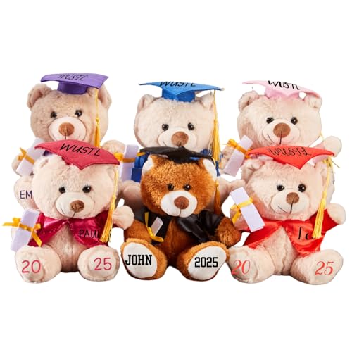 Duckbe Personalized Graduation Bear 2026 Custom Graduation Plush Teddy Bear with Name Date, Cute Pre K Kindergarten High School College Graduation Gifts Stuffed Animal for Kids Students