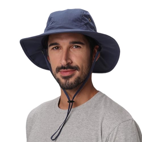 Image of Home Prefer Summer UPF 50+ Men's Bucket Sun Hat Wide Brim Fishing Hat Safari Hat