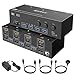 Produktbild KVM Switch 3 Computer 3 Monitore, KCEVE HDMI + DisplayPort USB 3.0 KVM Umschalter, 8K@30Hz/4k@144Hz Dreifach Monitor KVM für 3 PCs, 3 Displays und 4 USB 3.0-Geräte