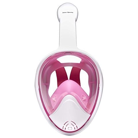 Snorkel Mask Panoramic Full Face Design for Adults and Youth Will Provide Hours of Fun, Xino Sports Diving Mask, Perfect View with Large Viewing Area, Size Small/Medium Cover