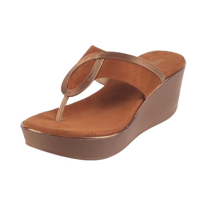 Mochi Women Tan Wedge Heel Sandal UK/4 EU/37 (34-113) (B0C8TNBWLD) Amazon Price History, Amazon Price Tracker