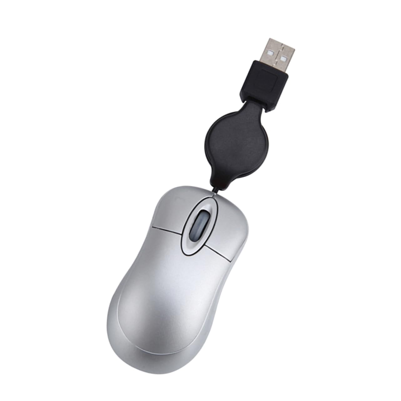 Mini USB Wired Mouse Cute Portable Optical Mouse for Laptop and Notebook Telescopic Design USB Cord for Travel