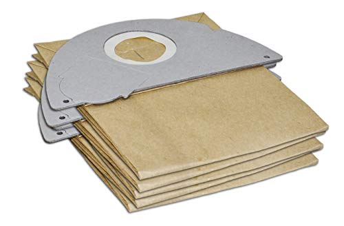 Invest - Recambio para bolsas de aspiradora compatibles con Kärcher: 6.904-167, 2101, 2101 TE, 2105, 2111, 2301, 4000 Plus, 4000 TE, 6.904-164, 6.904-167, A 2101, A 2111 - Marrón, 5 Piezas