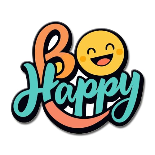 Image of Yey Stylish Fridge Magnet for Refrigerator - Multicolour 3x2 Inch Decorative Kitchen, Home & Office Accessory Idea for Decor Lovers (Be-Happy)