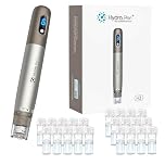 Hydra Pen H3 Skincare Device Set with 22 Cartridges (12×12Pin & 10×NanoR), Automatic Serum Infusion, Wireless & Rechargeable, LED Display, 6-Speed Adjustable Beauty Tool for Face, Neck & Home Use