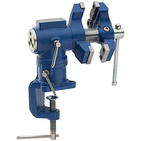 Kings County Tools Multi-Position Modular Vise | Cast Iron Wood and Metal Working Tabletop | Double Set of Rotating Jaws | Built-In Anvil | Easy to Move | 2-1/4" Maximum Jaw Opening Width Cover