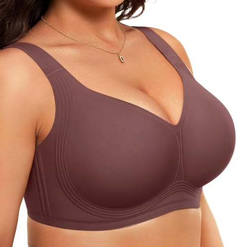 Image of Vertvie Jelly Bras for Women No Underwire Minimizer Support | Plus Size Older Lift, Full Coverage & Smoothing Back, Push Up, Separation & Supportive, Soft Comfy Seamless Wireless Bralette