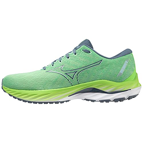 Mizuno Wave Inspire 19 Zapatillas para correr de carretera para Hombre, Verde (909 C/China Blue/Cameo Green), 42.5 EU