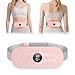 Almohadillas de calor para aliviar el dolor menstrual, iklestar Almohadilla térmica menstrual recargable con 6 modos de calor y masaje, cinturón de calentamiento eléctrico portátil para mujeres, Rosa