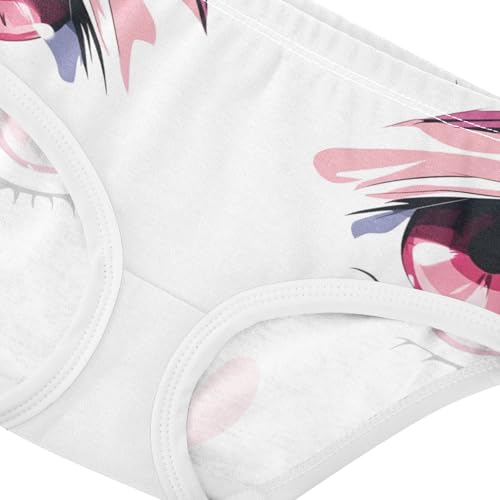Cotton Girls Underwear Toddler Pink Eyes White Little Girl Panties Animal Briefs Kids Undies 2t4