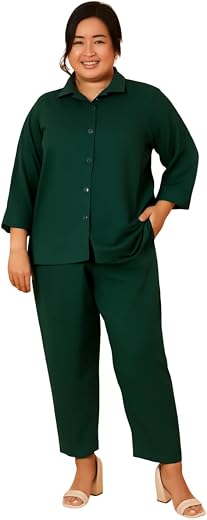 Women’s Plus Size Cord Set | Solid Night Suit for Women | Stylish Solid Co-Ord Set | Comfortable Plus Size Nightwear | Ver...