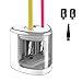 Produktbild TOPERSUN Elektrischer Anspitzer 6pcs automatischer Bleistiftspitzer elektrisch für Kinder 6-12mm Doppellöcherdesign mit 4 Klingen für Büro Klassenzimmer und Zuhause