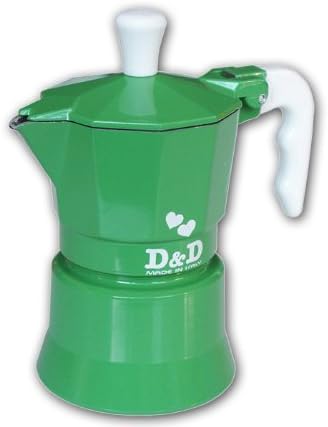 D D& Espresso Coffee Maker, 3 Cup, Green