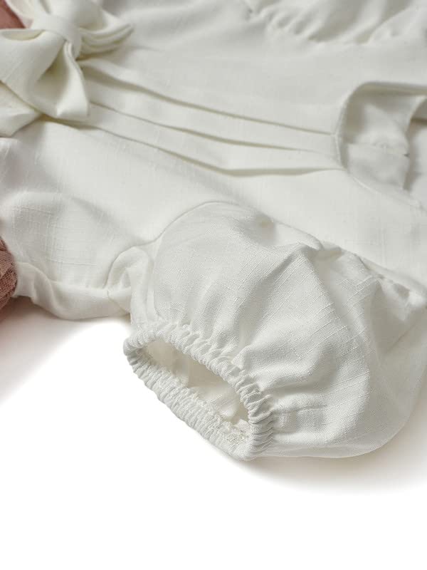 Image of Mi Arcus Corduroy Collar Dress for Baby Girl