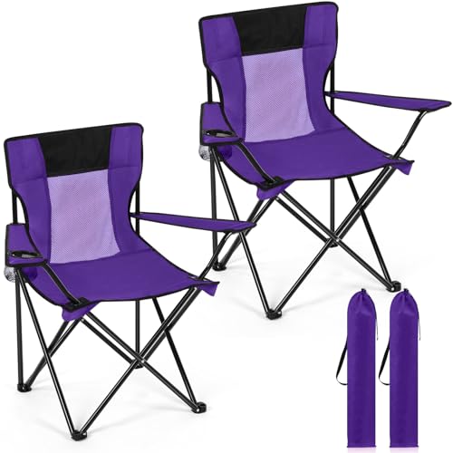 Shellwei 2 PCS Folding Camping Chair with...