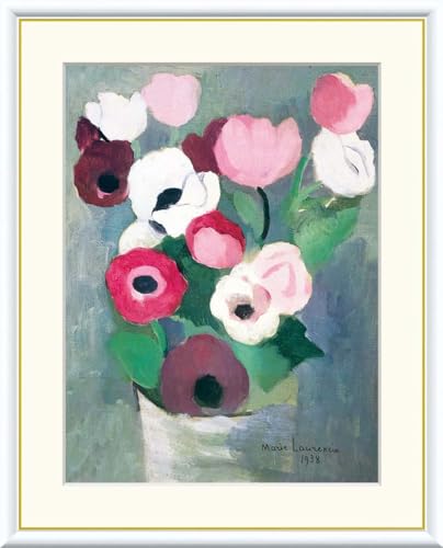 10年保証 絵画 版画 アネモネ マリー・ローランサン 手彩仕上 高精細巧芸画 F4