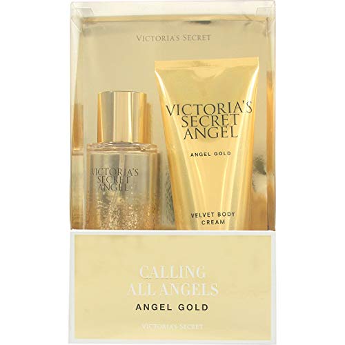 Victoria's Secret Gift Set Angel Gold 2 Piece Mist & Velvet Body Cream (Angel Gold)