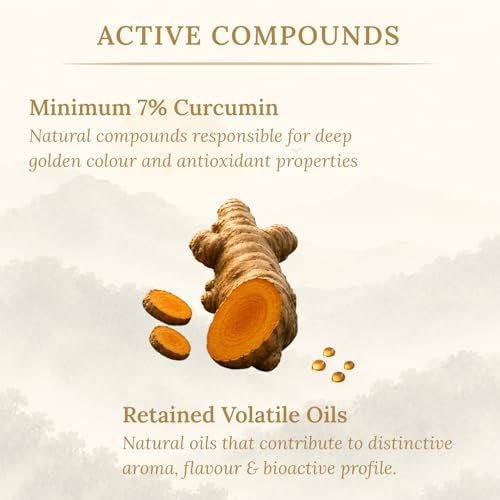Image of Miresi Lakadong Turmeric Powder - Certified 7% Curcumin, Retains Over 5% Essential Oils, Lead Chromate & ETO Free, Sustainably Sourced from Meghalaya Women Farmers, 450g