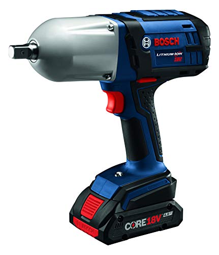 Bosch HTH181-B25 18V High Torque Impact Wrench w/Pin Detent w/ (2) 4.0 Ah CORE Compact Batteries