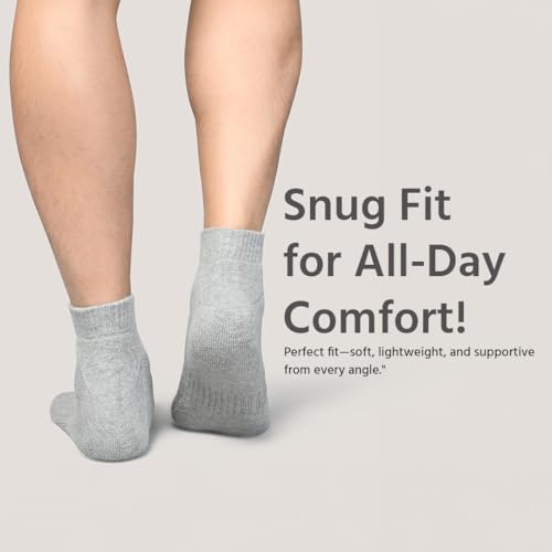 Ankle Socks Men |3 Pack| Sneaker Non Slip Breathable Comfortable Snug Low Cut | Athletic Running Activewear Sock4