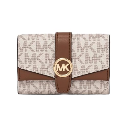 [Michael Kors] [マイケル・コース] GREENWICH フラップ キーケース スモール - MKシグネチャー バニラ ※※