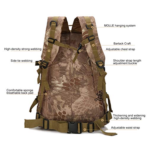 Ketamyy Zaini Militari 3 Giorni Mimetico Molle