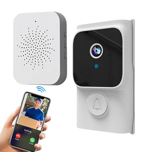 Cámara de Portero con Video,Timbre Video Inteligente - Cámara de Seguridad con...