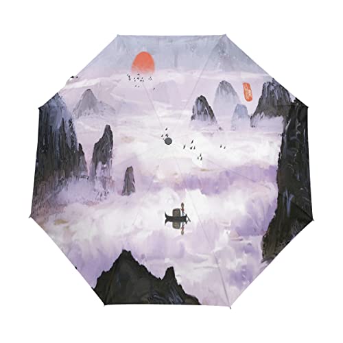 Parapluie pliant automatique coupe-vent idéal pour les sorties à la plage
