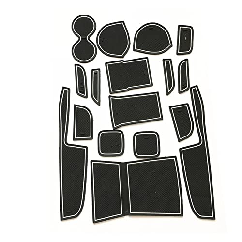Tapis de rainure de porte pour Suzuki Vitara 2015 2016 anti-dérapant blanc