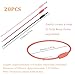 20 Pack Stainless Steel Key Rings Large Key Ring 6 Inch Wire Keychain Cable Keyring Hoop with Screw Lock for Luggage Tag Loops, Keyrings, Key Chains, Tag Keepers, Pink
