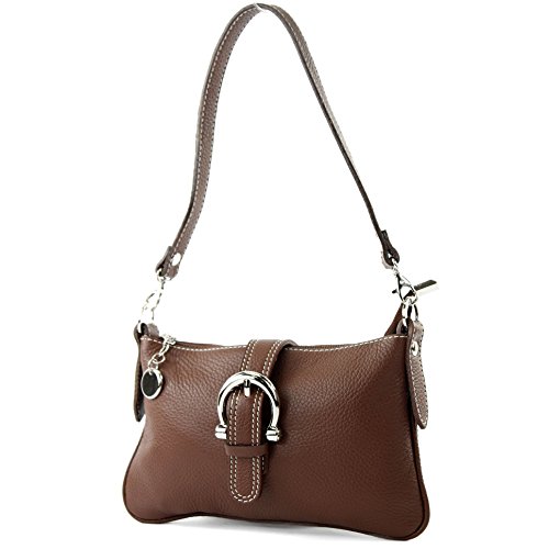 modamoda de - ital Ciudad- / bolso de hombro de cuero T05 pequeña, Color:marrón